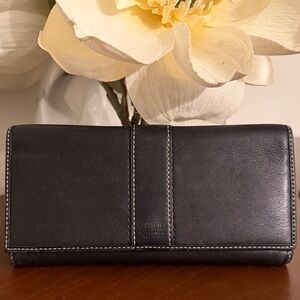 Coach Dark Leather Clutch